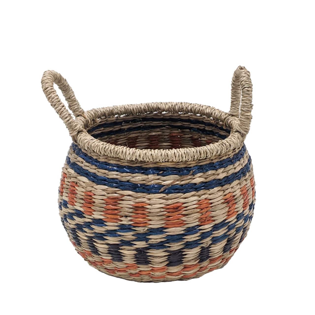 Multicolour Round Seagrass Basket by Ashland®